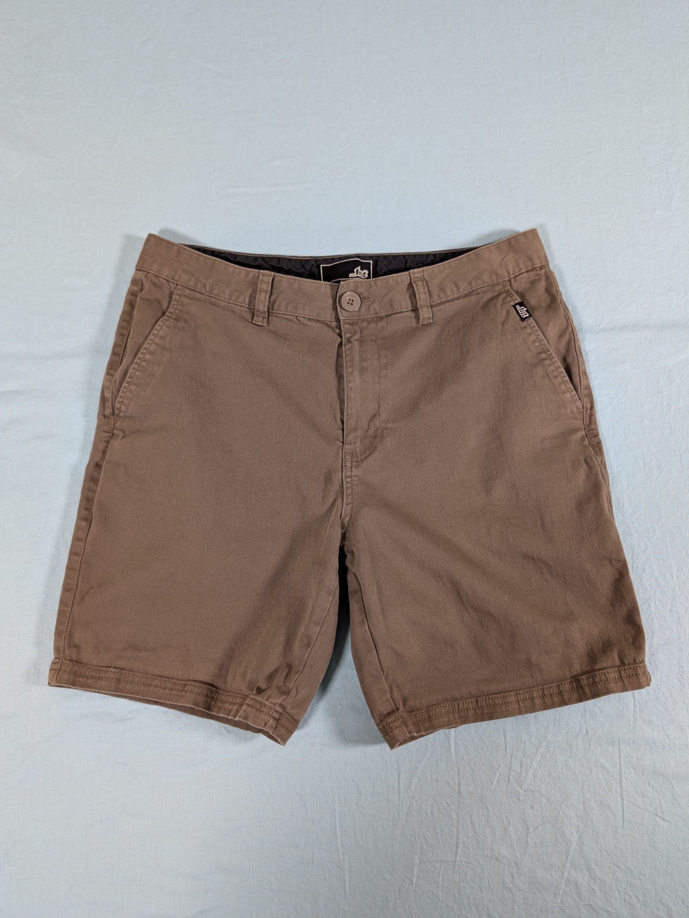 Lost Men's Brown Flat-Front Casual Shorts